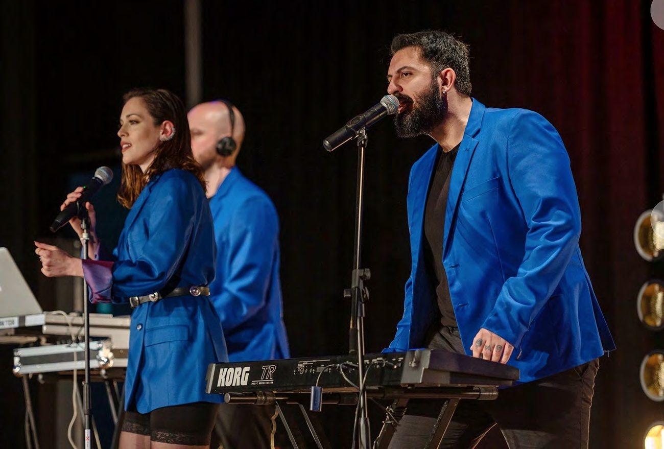 KEDA band close-up during a performance